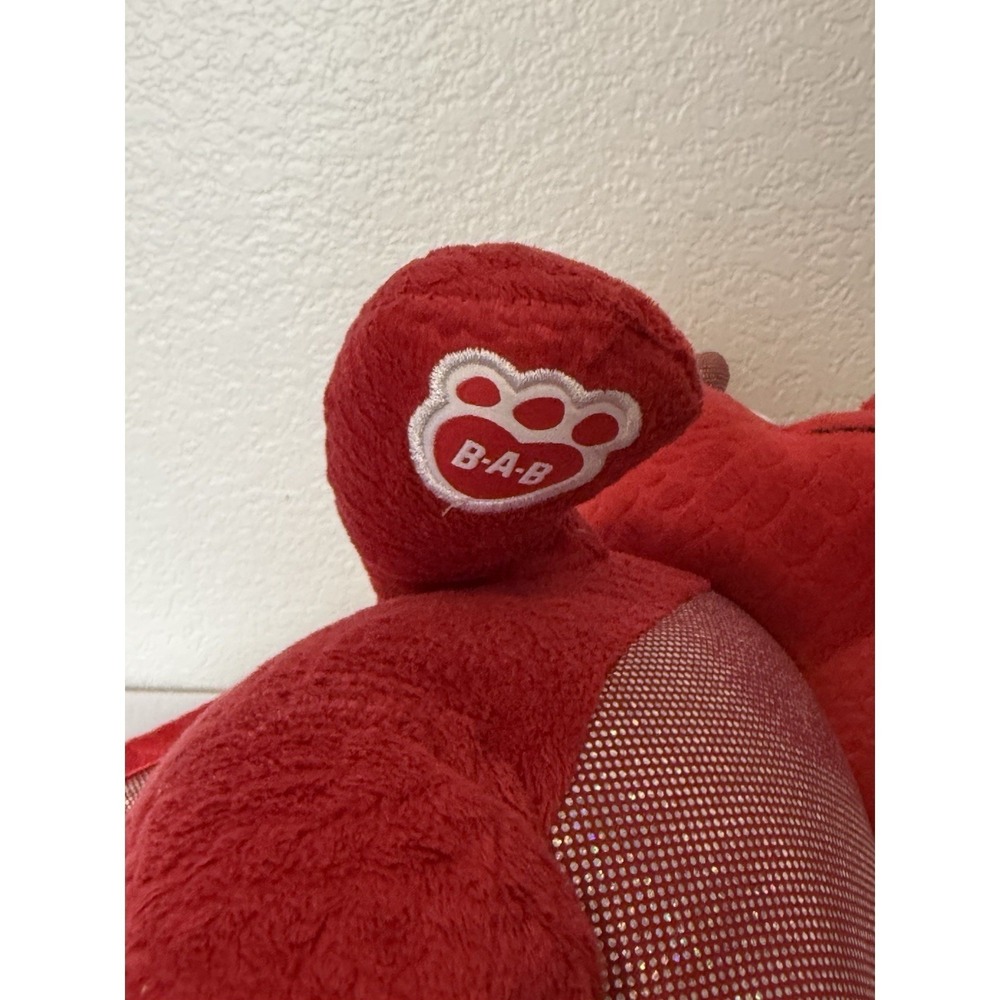 Build A Bear Great Wolf Lodge Red Dragon Plush Glitter Wings Stuffed Animal 15" - Picture 3 of 10